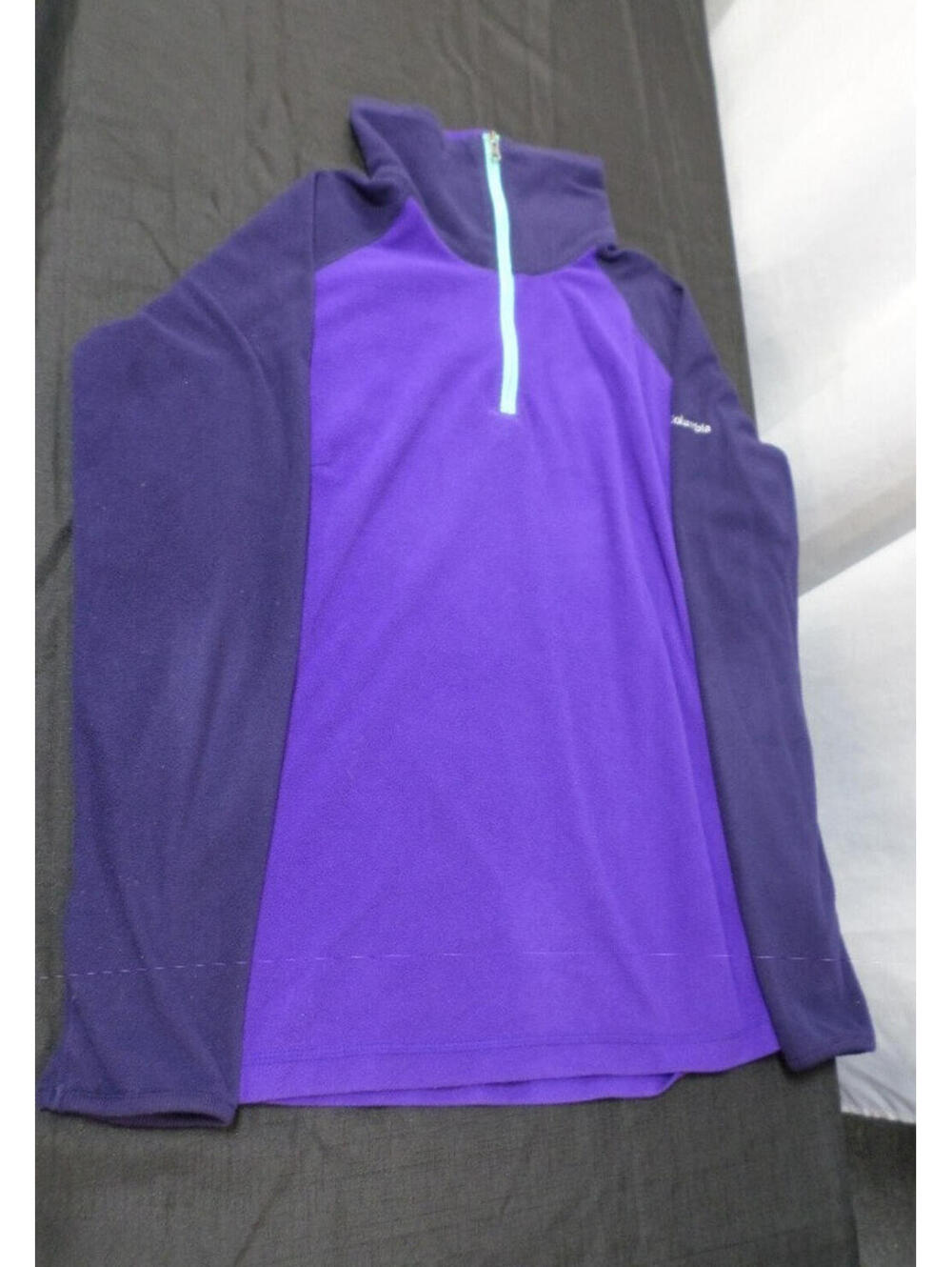 EUC DESIGNER COLUMBIA SPORTSWEAR COMPANY 1/4 ZIP MOCKNECK PURPLE SWEATER LARGE